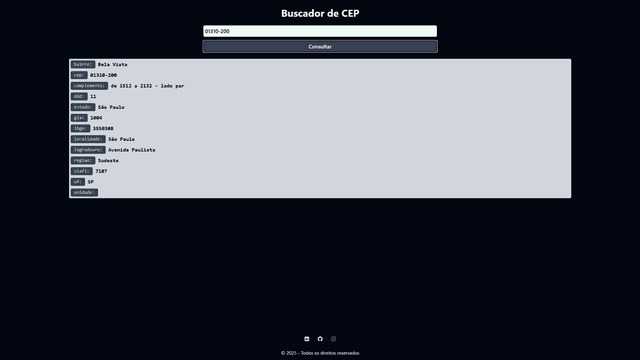Buscador de CEP